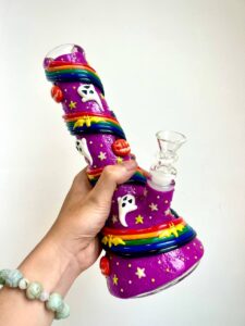 Boong Thủy Tinh Ghostbuster Tím Purple Ghosbuster Glass Bong