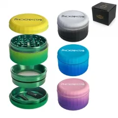 Cối Xay Thảo Dược Phoenix Pastel Nhôm 3 Tầng 55mm Phoenix Pastel 3-Piece Aluminum Herb Grinder – 55mm