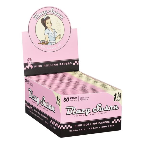 Giấy Blazy Susan Hồng Ngắn 1 1/4 Pink Blazy Susan Rolling Paper