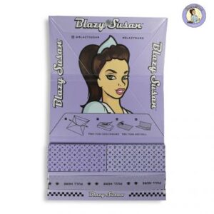 Giấy Blazy Susan Tím Kingsize + Tips +Mâm cuốn Purple Blazy Susan Kingsize Slim Rolling Paper + Filters + Tray