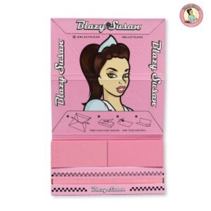 Giấy Blazy Susan Hồng Kingsize + Tips +Mâm cuốn Pink Blazy Susan Kingsize Slim Rolling Paper + Filters + Tray