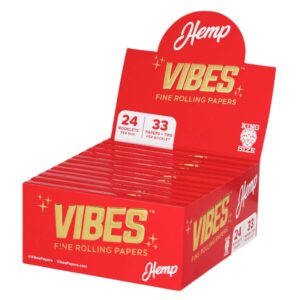 Giấy Hemp VIBES Eu Kingsize + Tips VIBES Eu Organic Hemp KingsizePaper + Tips