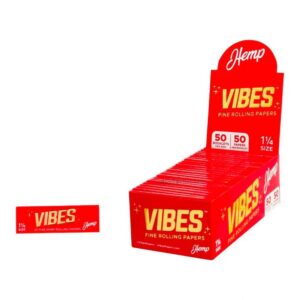 Giấy Cuốn Vibes Đỏ Hemp 1 1/4 - Vibes Red Hemp 1 1/4 Paper