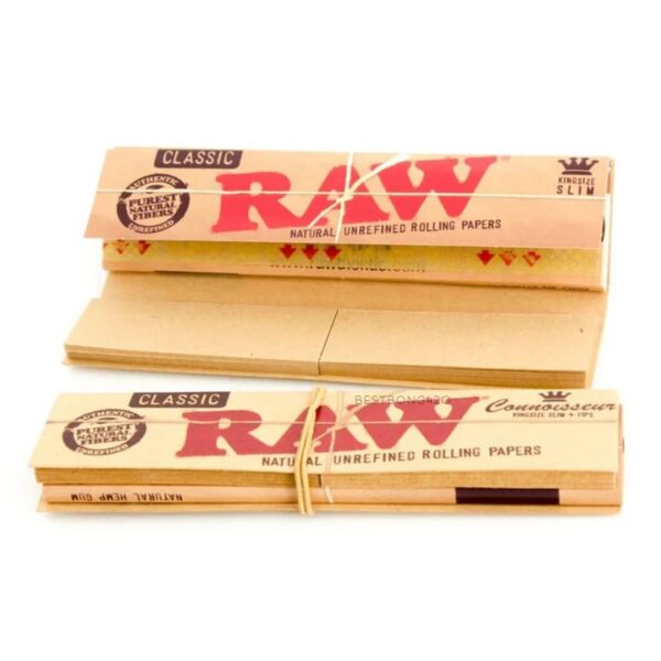 Raw Classic Kingsize + Tips Eu - RAW Classic Kingsize Rolling Papers + Tips EU