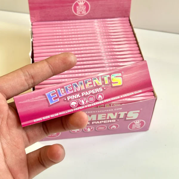 Giấy Cuốn Gạo Hồng Elements Kingsize USA 110mm Pink Rice Elements Kingsize 110mm Rolling Paper USA