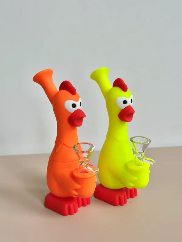 Boong Silicone Chicken Invader Lọc Nước The 𝗖𝗵𝗶𝗰𝗸𝗲𝗻 𝗜𝗻𝘃𝗮𝗱𝗲𝗿 silicone water bong