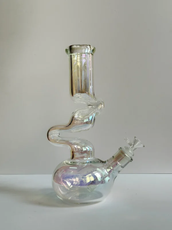 Boong Bầu Thuỷ Tinh Zig-Zag Holo 30cm Zig-Zag Holo Glass Bong 30cm